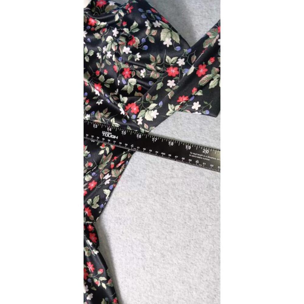 Homemade Grandmacore 3/4 Sleeve Midi Dress Womens Size Small Black Flowers... - Picture 7 of 10
